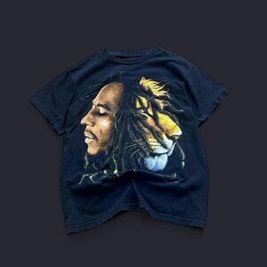 Black vintage Bob Marley graphic tee